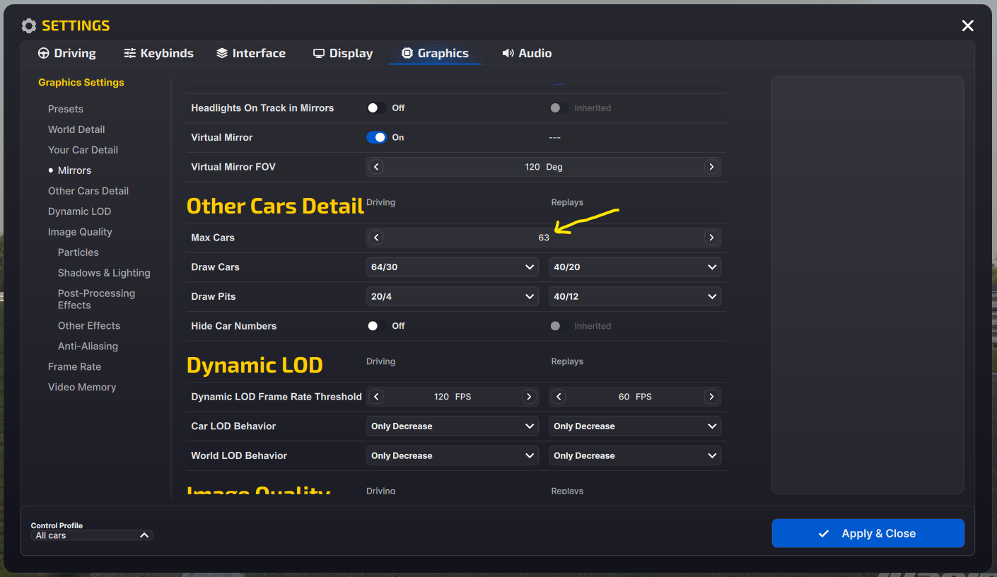 iRacing Max Car